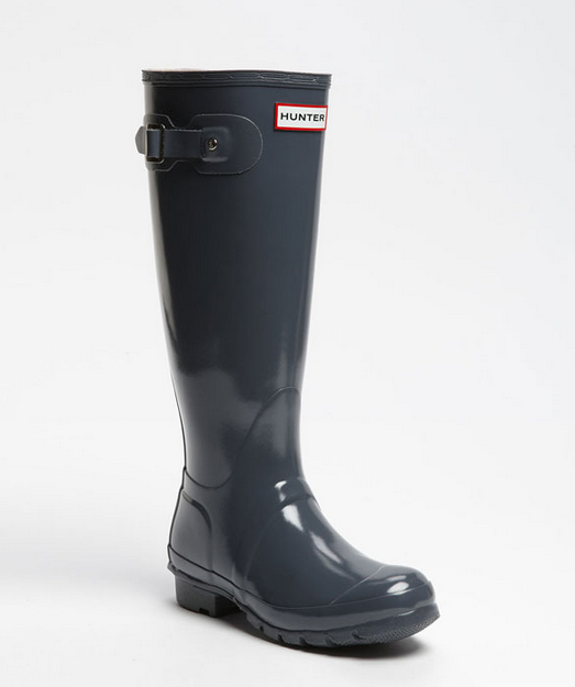 Hunter Original Tall Gloss Rain Boot in Grey Hunter Original Tall Gloss Rain Boot in Grey