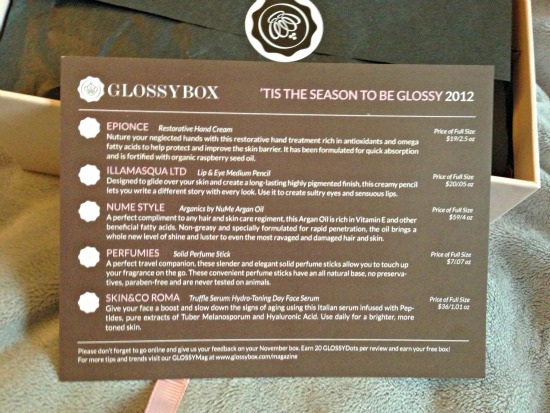 whats in a glossy box
