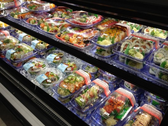 Sushi at Walgreens 8000th store at Sunset & Vine in Los Angeles