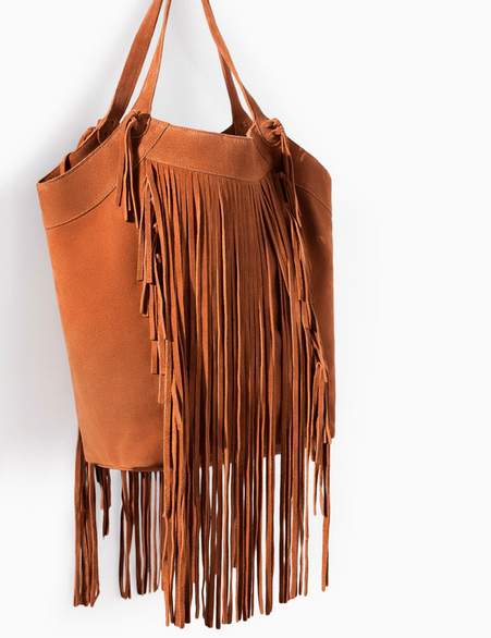 boho chic fringed leather bag music festival fashion