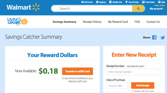 Walmart Savings Catcher